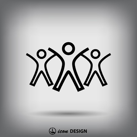 Pictograph of success teamのイラスト素材