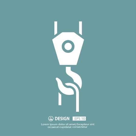 Pictograph of crane hookのイラスト素材