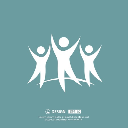 Pictograph of success teamのイラスト素材