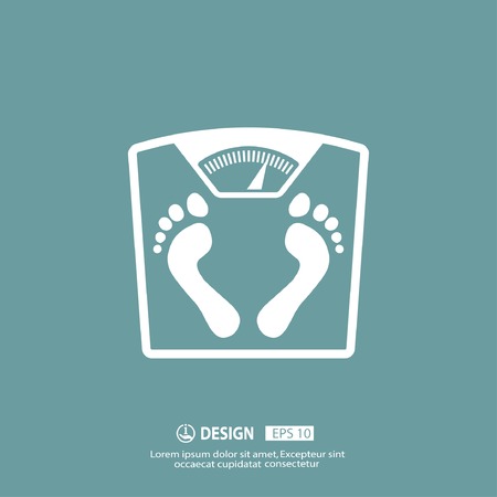 Pictograph of bathroom scale with footprintsのイラスト素材