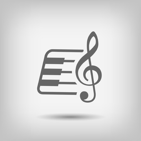 Pictograph of music key and keyboardのイラスト素材