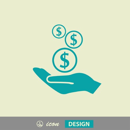 Pictograph of money in handのイラスト素材