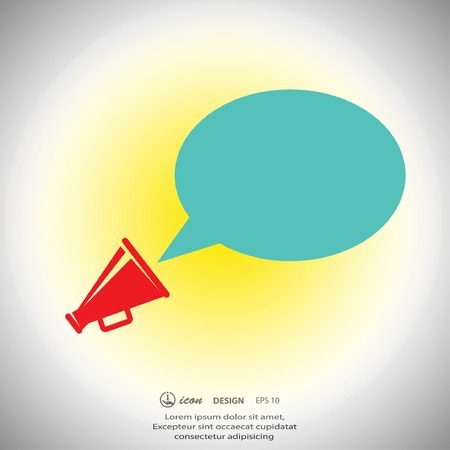 Pictograph of megaphoneのイラスト素材