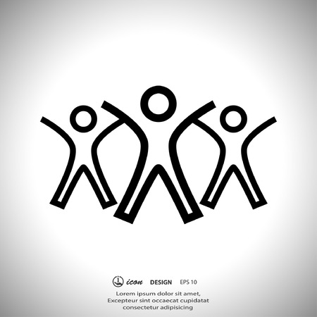 Pictograph of success teamのイラスト素材