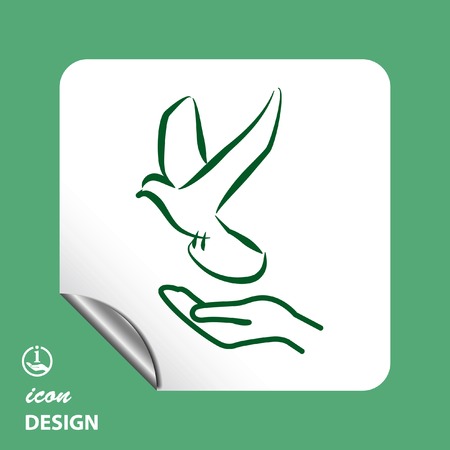 Pictograph of birdのイラスト素材