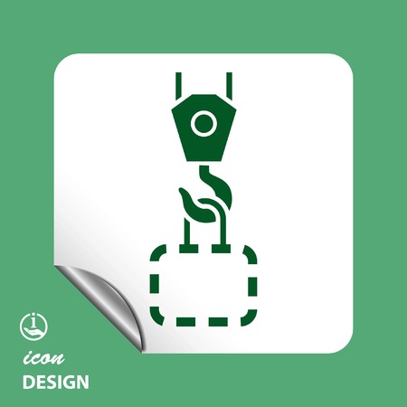 Pictograph of crane hookのイラスト素材