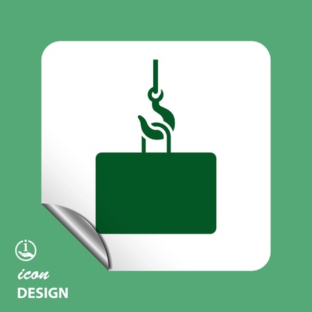 Pictograph of crane hookのイラスト素材