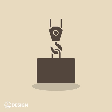 Pictograph of crane hookのイラスト素材