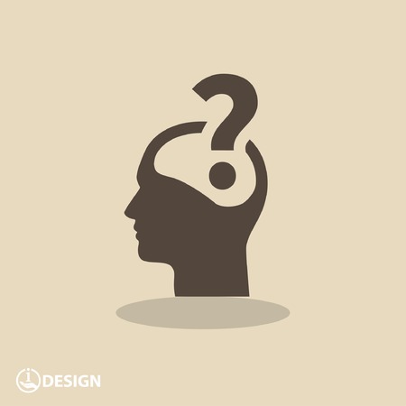 Pictograph of question mark and manのイラスト素材