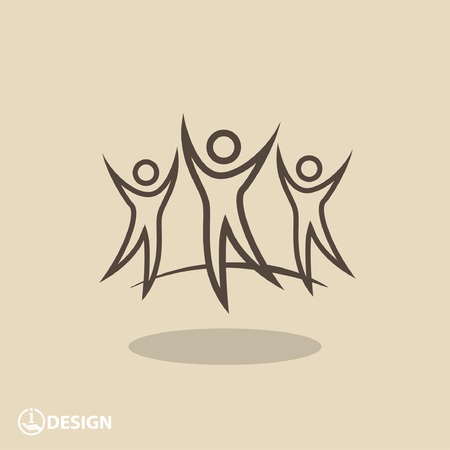 Pictograph of success teamのイラスト素材