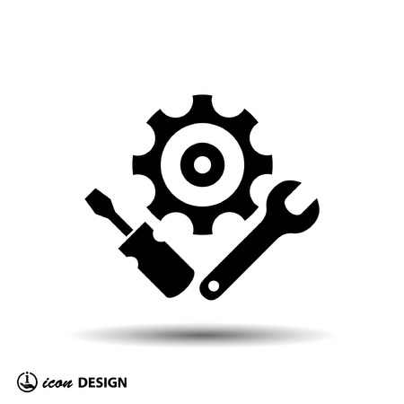 Pictograph of gearのイラスト素材