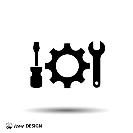 Pictograph of gearのイラスト素材