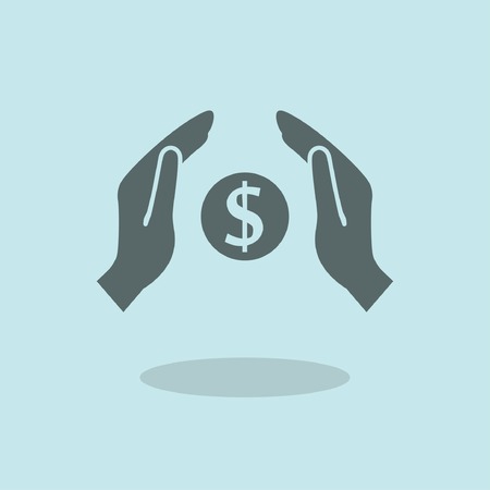 Pictograph of money in handのイラスト素材