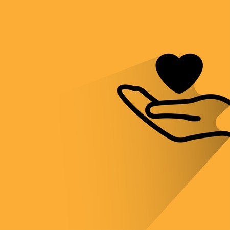 Pictograph of heart in handのイラスト素材