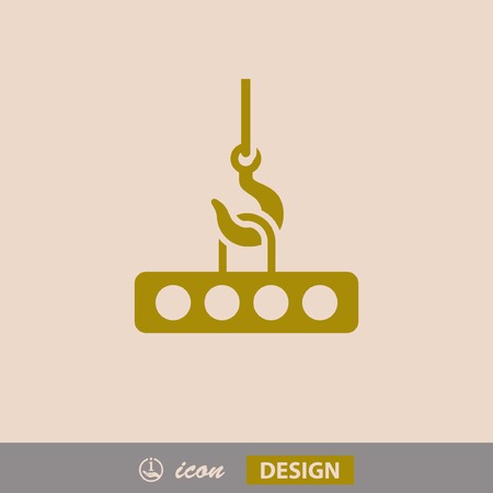 Pictograph of crane hookのイラスト素材