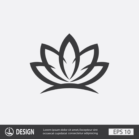 Pictograph of lotusのイラスト素材