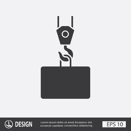 Pictograph of crane hookのイラスト素材