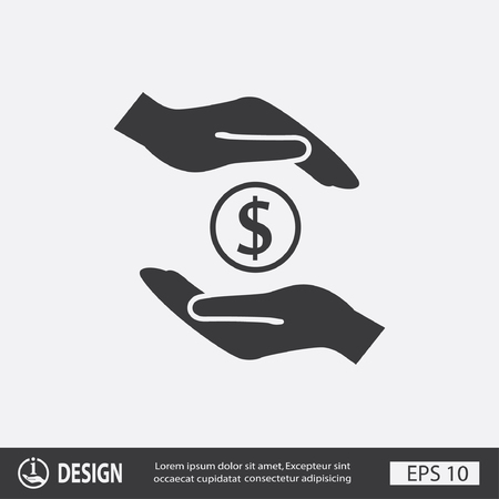 Pictograph of money in handのイラスト素材