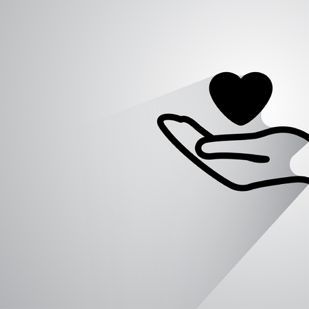 Pictograph of heart in handのイラスト素材