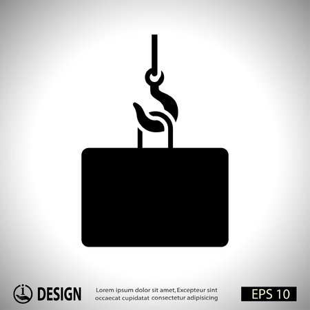 Pictograph of crane hookのイラスト素材