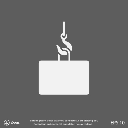 Pictograph of crane hookのイラスト素材