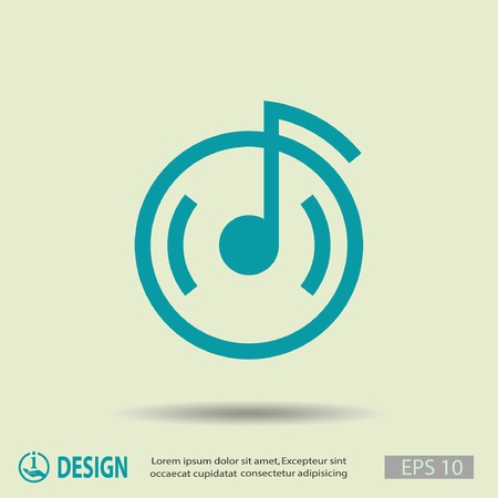 Pictograph of music noteのイラスト素材