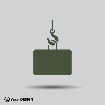 Pictograph of crane hookのイラスト素材