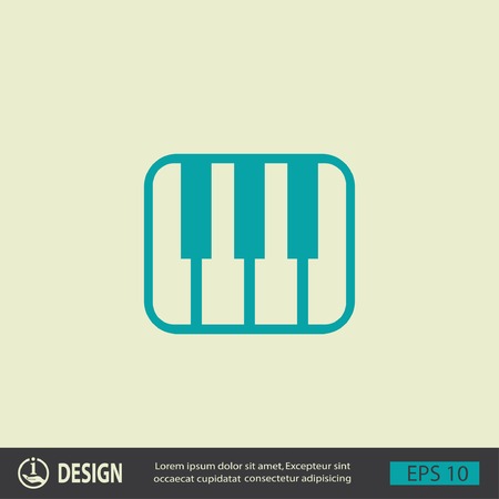 Pictograph of music keyboardのイラスト素材