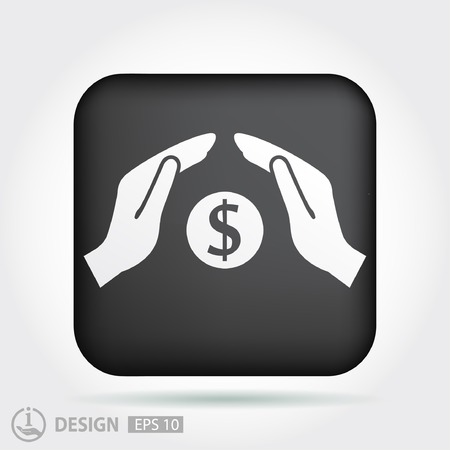 Pictograph of money in handのイラスト素材