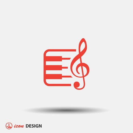Pictograph of music key and keyboardのイラスト素材