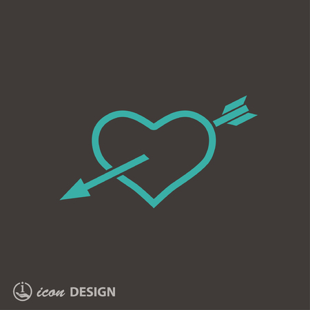 Pictograph of heart with arrowのイラスト素材
