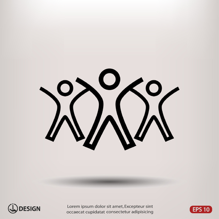 Pictograph of success teamのイラスト素材