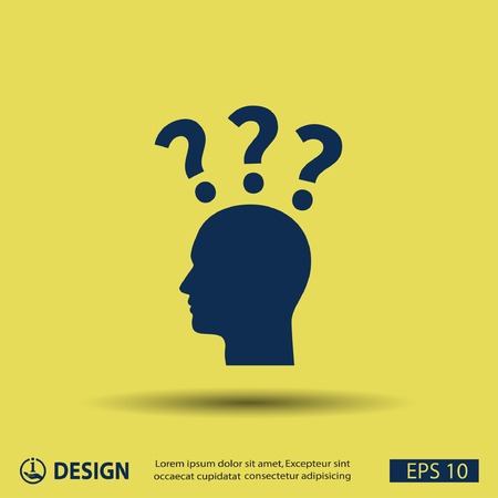 Pictograph of question mark and manのイラスト素材