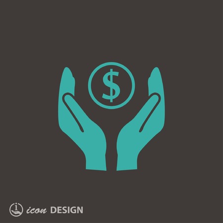 Pictograph of money in handのイラスト素材