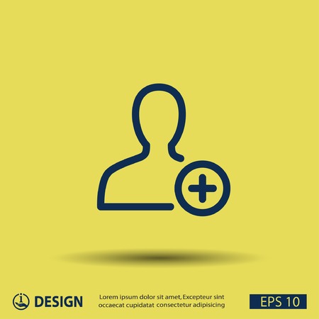 Pictograph of man or contactのイラスト素材