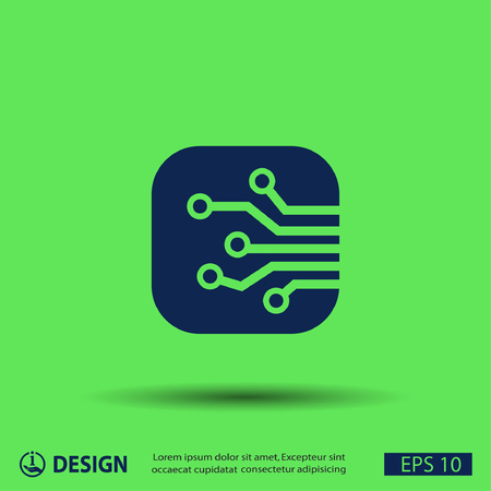 Pictograph of circuit boardのイラスト素材