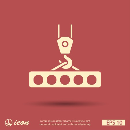 Pictograph of crane hookのイラスト素材