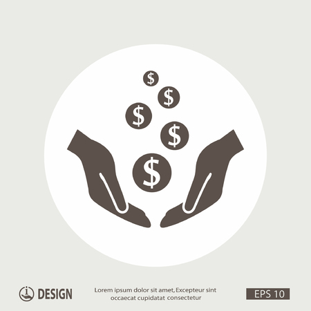 Pictograph of money in handのイラスト素材