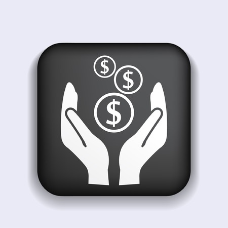 Pictograph of money in handのイラスト素材