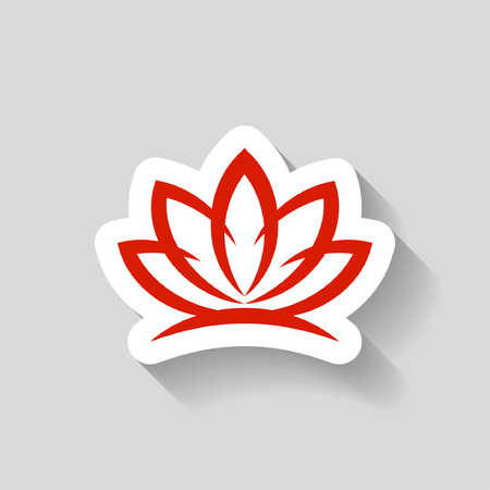 Pictograph of lotusのイラスト素材
