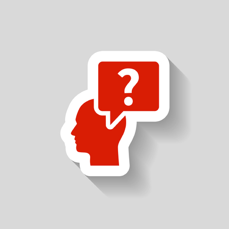 Pictograph of question mark and manのイラスト素材