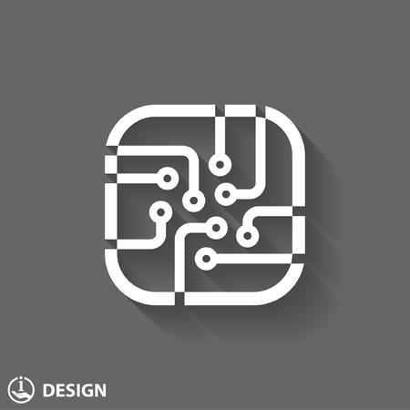 Pictograph of circuit boardのイラスト素材