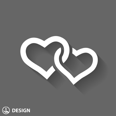 Pictograph of two heartsのイラスト素材