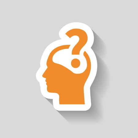 Pictograph of question mark and manのイラスト素材