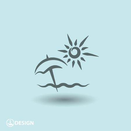 Pictograph of summer vacationのイラスト素材
