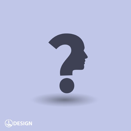 Pictograph of question mark and manのイラスト素材