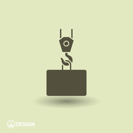 Pictograph of crane hookのイラスト素材