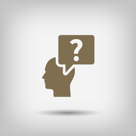 Pictograph of question mark and manのイラスト素材