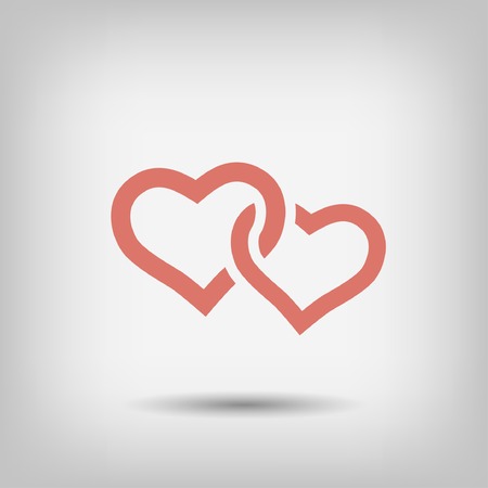 Pictograph of two heartsのイラスト素材