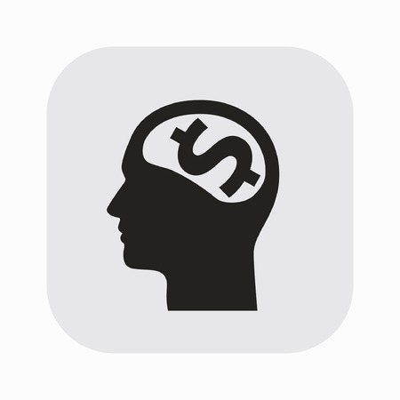 Pictograph of money brainのイラスト素材